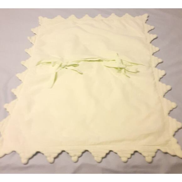 Vintage Matelasse Spring Green Tie Back Pillow Shams X2 - Picture 5 of 8